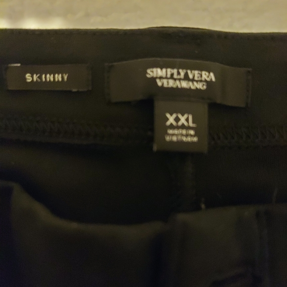 Simply Vera Vera Wang Black Skinny Pants - Picture 3 of 4